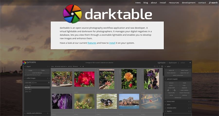 darktable export filen name